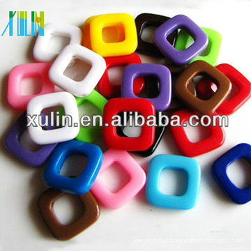 mixed color square hollow acrylic beads for jewelry
